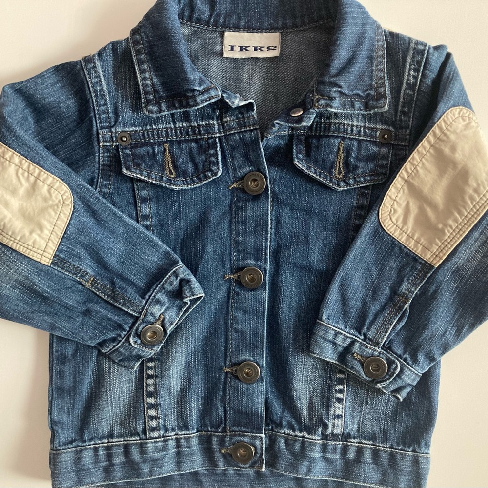 IKKS 18M Denim Jacket with Cream Accents